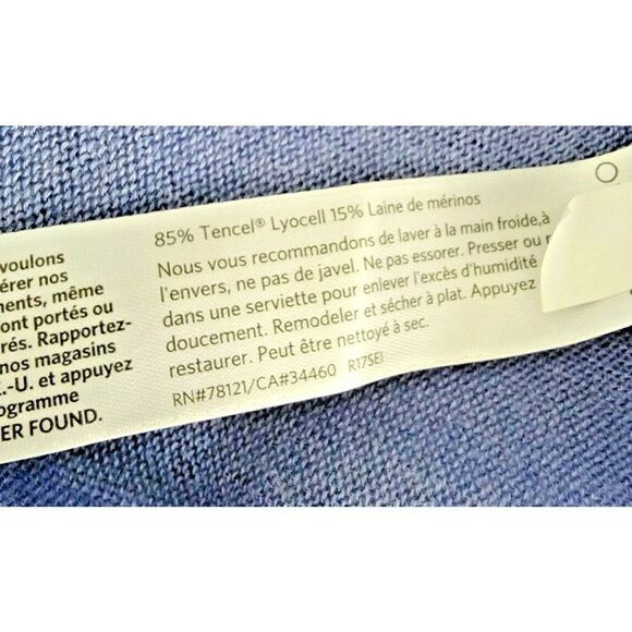 Eileen Fisher M Sweater Light Blue Lavender 3/4 Sleeve Tencel Blend Size Medium - Picture 5 of 7